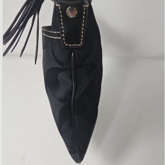 Coach Signature Hampton Python Black Patchwork Crossbody Swingpack Purse Bag - Picture 6 of 7